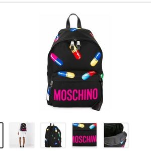 Moschino print pill backpack